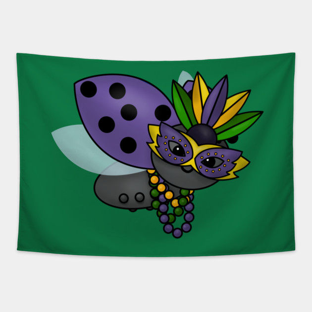 Mardi Gras Ladybug Tapestry by HolidayBug