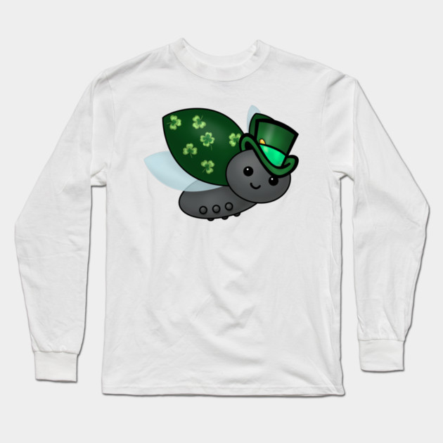 Lucky Leprechaun Ladybug Long Sleeve T-Shirt by HolidayBug