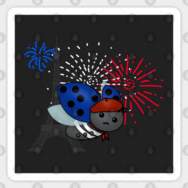 Bastille Day Ladybug, bored Sticker by HolidayBug