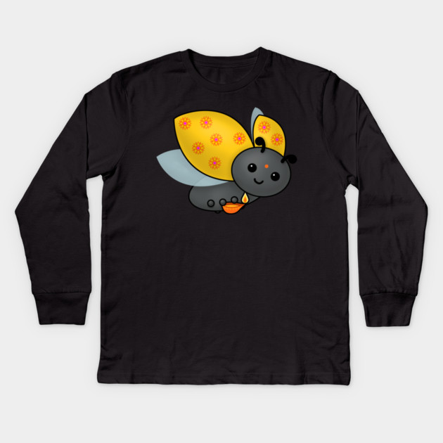 Diwali Ladybug with Deepa Kids Long Sleeve T-Shirt by HolidayBug
