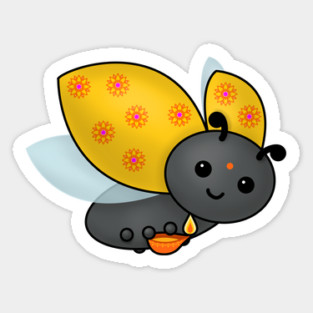 Diwali Ladybug with Deepa Sticker
