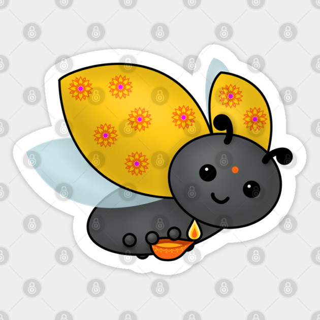 Diwali Ladybug with Deepa Sticker by HolidayBug