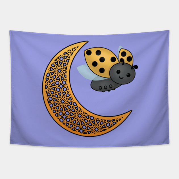 Ramadan Crescent Moon Ladybug Tapestry by HolidayBug