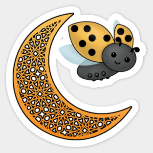 Ramadan Crescent Moon Ladybug Sticker