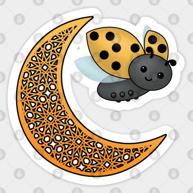 Ramadan Crescent Moon Ladybug Sticker by HolidayBug