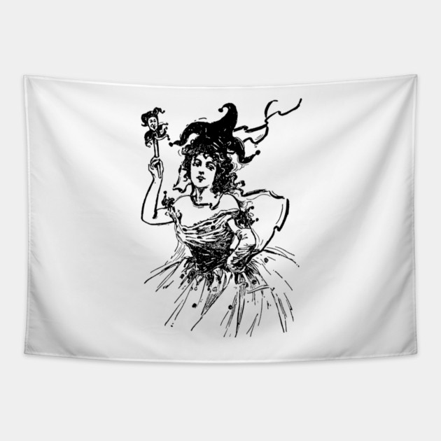 Vintage Jester Lady Tapestry by HolidayBug