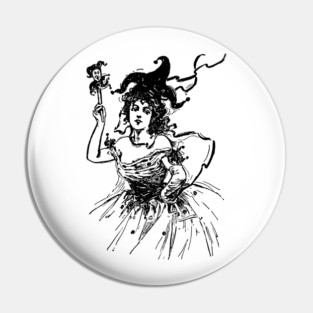 Vintage Jester Lady Pin