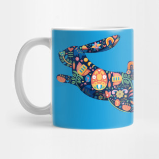 Folk Art Easter Bunny Mug
