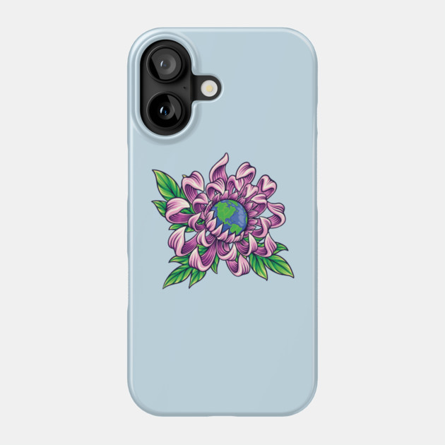 Earth in Flower Phone Case by HolidayBug
