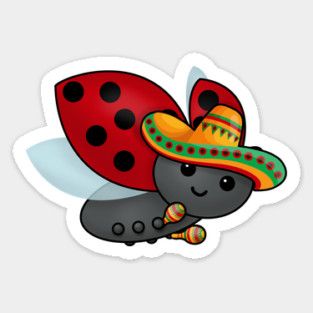 Cinco de Mayo Ladybug Sticker