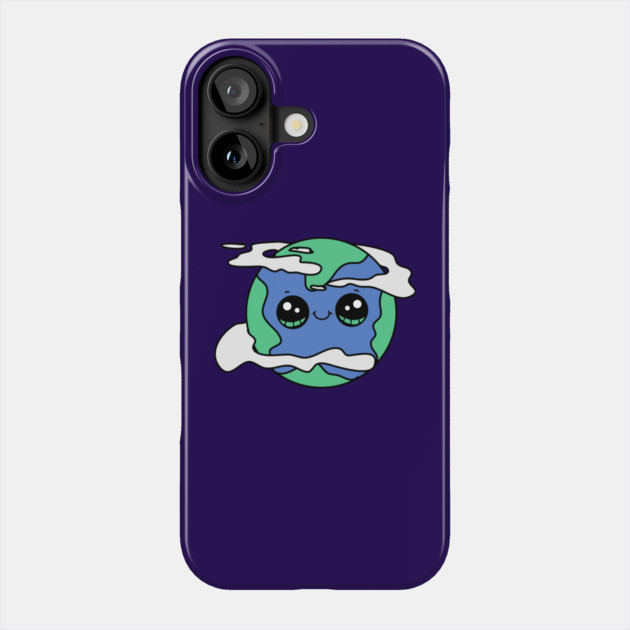 Cute Earth with Clouds Phone Case by HolidayBug
