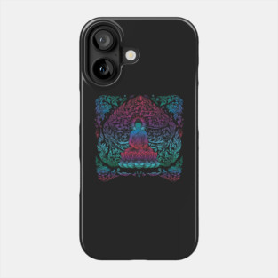 Colorful Buddha on Lotus Phone Case