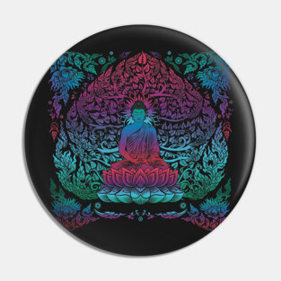 Colorful Buddha on Lotus Pin
