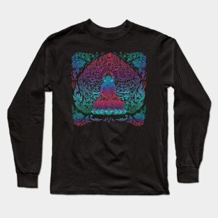 Colorful Buddha on Lotus Long Sleeve T-Shirt