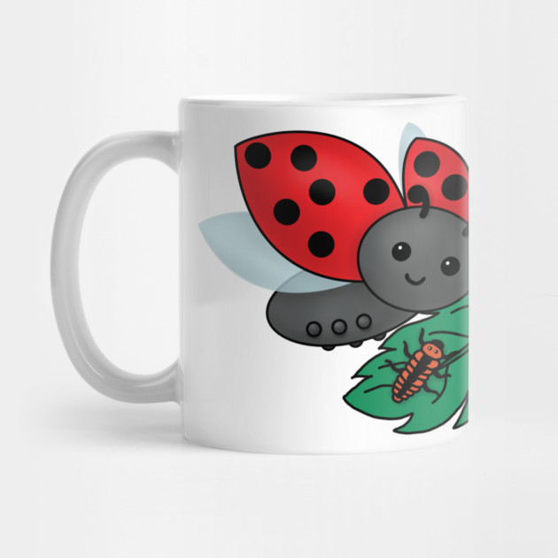 Mom Ladybug with Larvae by HolidayBug