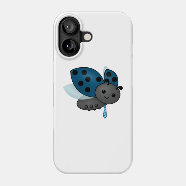Blue Father Ladybug in a Necktie Phone Case by HolidayBug