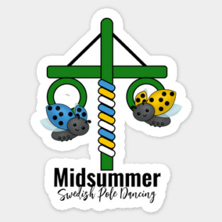 Midsummer Ladybug Maypole Sticker