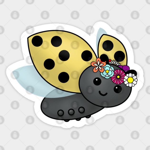 May Day Ladybug with Flower Chain Sticker by HolidayBug