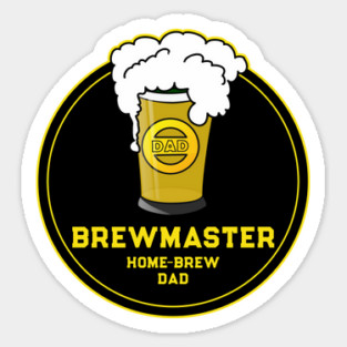 Brewmaster Beer home-brew Dad T-Shirt Sticker