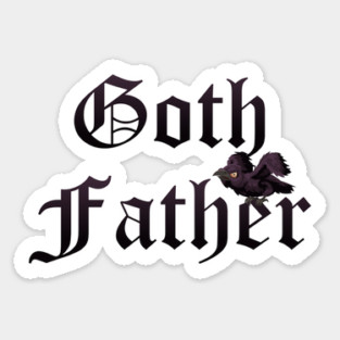 Goth Father with Raven Sticker