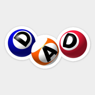 Pool Balls Dad Sticker