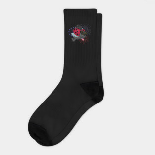 July 4th Minuteman Ladybug Socks
