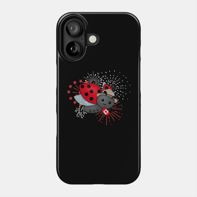 Canada Day Ladybug Phone Case by HolidayBug