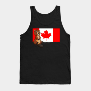 Canada Day Est. 1867 Flag and Beaver Tank Top