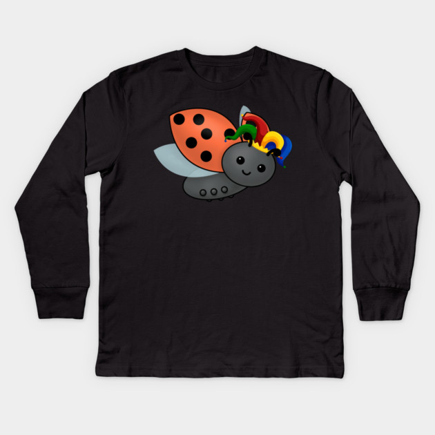 Jester Ladybug Kids Long Sleeve T-Shirt by HolidayBug