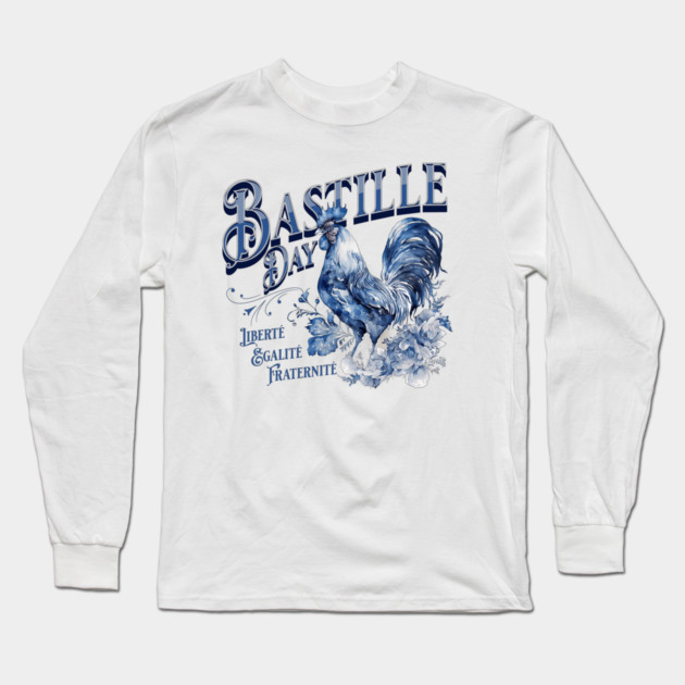 Bastille Day Rooster Long Sleeve T-Shirt by HolidayBug