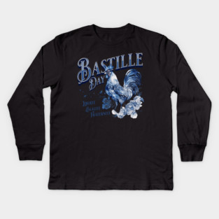 Bastille Day Rooster Kids Long Sleeve T-Shirt