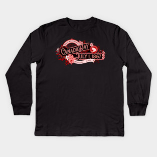 Canada Day Vintage Signage Kids Long Sleeve T-Shirt