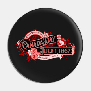 Canada Day Vintage Signage Pin