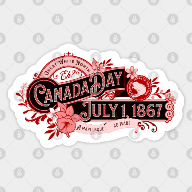 Canada Day Vintage Signage Sticker by HolidayBug