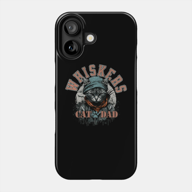 Grunge Cat Dad Phone Case by HolidayBug