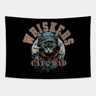 Grunge Cat Dad Tapestry