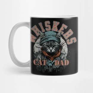 Grunge Cat Dad Mug