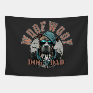 Grunge Dog Dad Tapestry