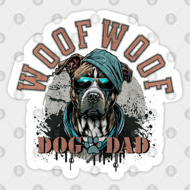 Grunge Dog Dad Sticker by HolidayBug