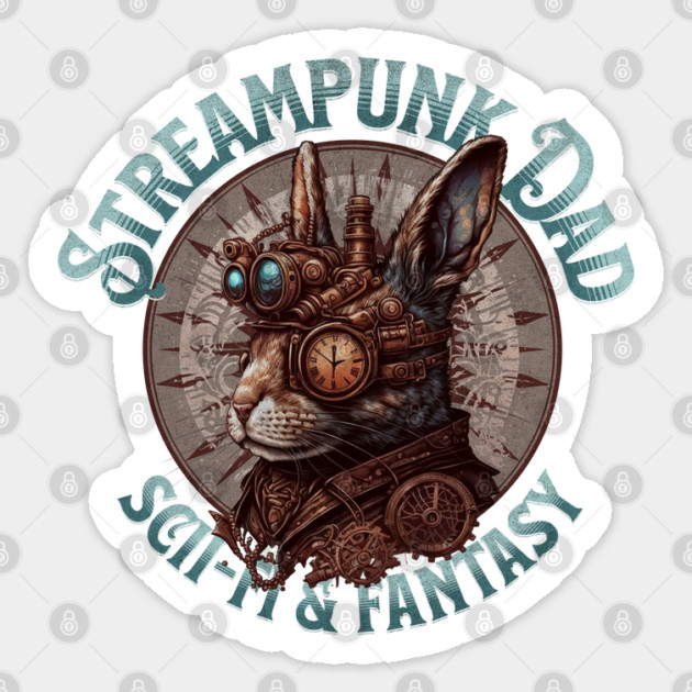 Steampunk Dad Rabbit Sticker by HolidayBug