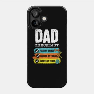 Grunge Funny Dad Checklist Phone Case
