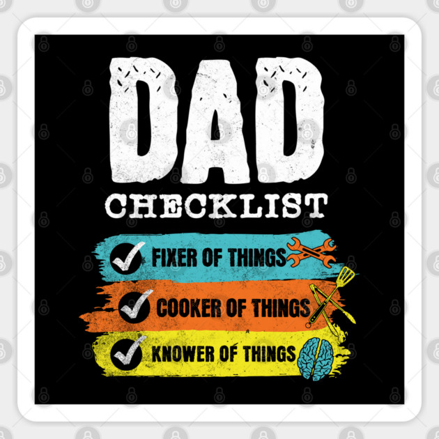Grunge Funny Dad Checklist Sticker by HolidayBug