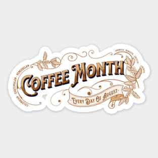 Vintage Sign Coffee Month Sticker