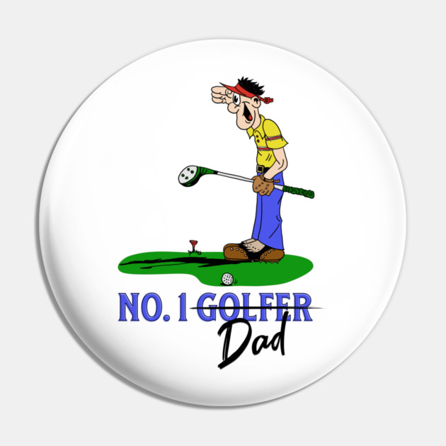No. 1 Golfer Dad Pin by HolidayBug