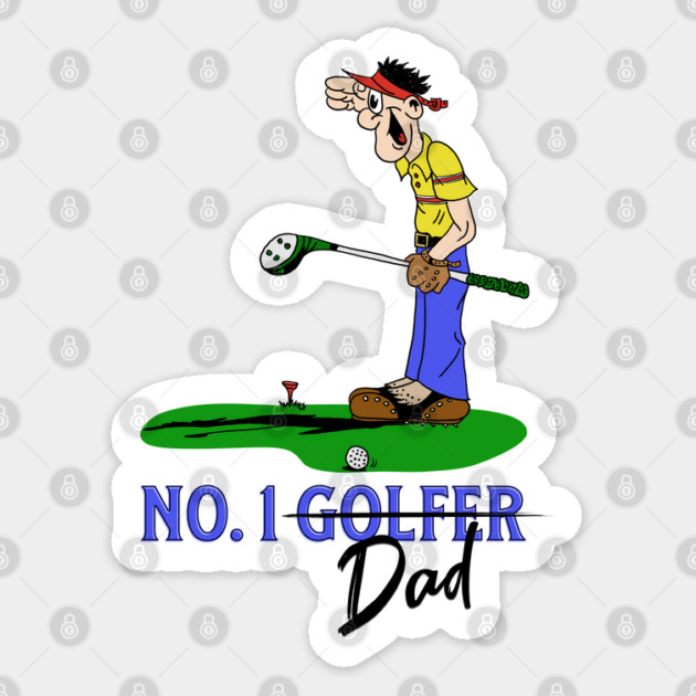 No. 1 Golfer Dad Sticker by HolidayBug