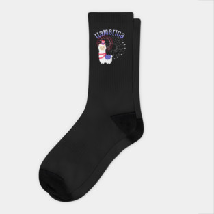 Llama American July 4th Socks