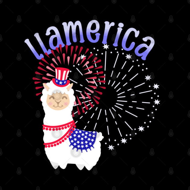 Llama American July 4th by HolidayBug