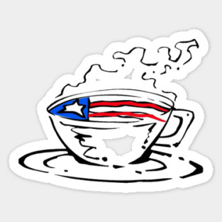 American Coffee Sticker