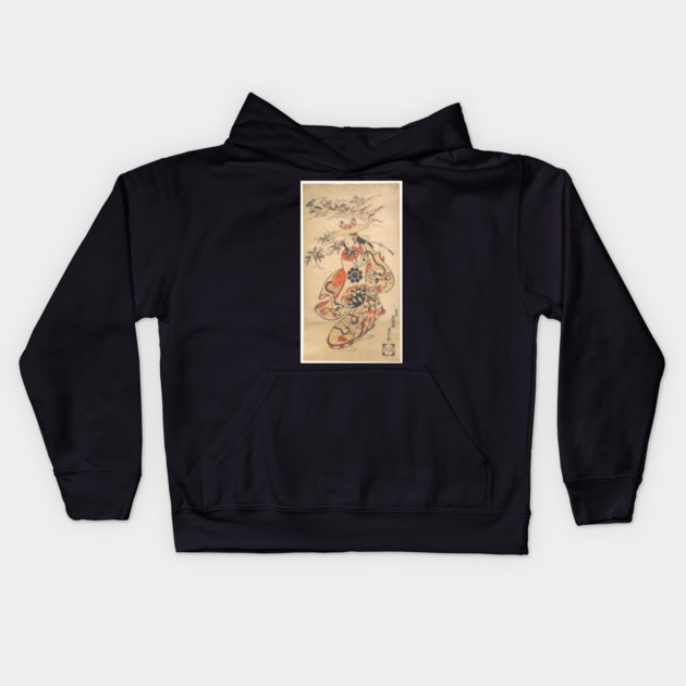Vintage Woman during the Tanabata Festival Kids Hoodie by HolidayBug