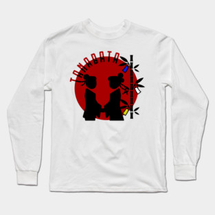 Tanabata Couple Silhouette Long Sleeve T-Shirt